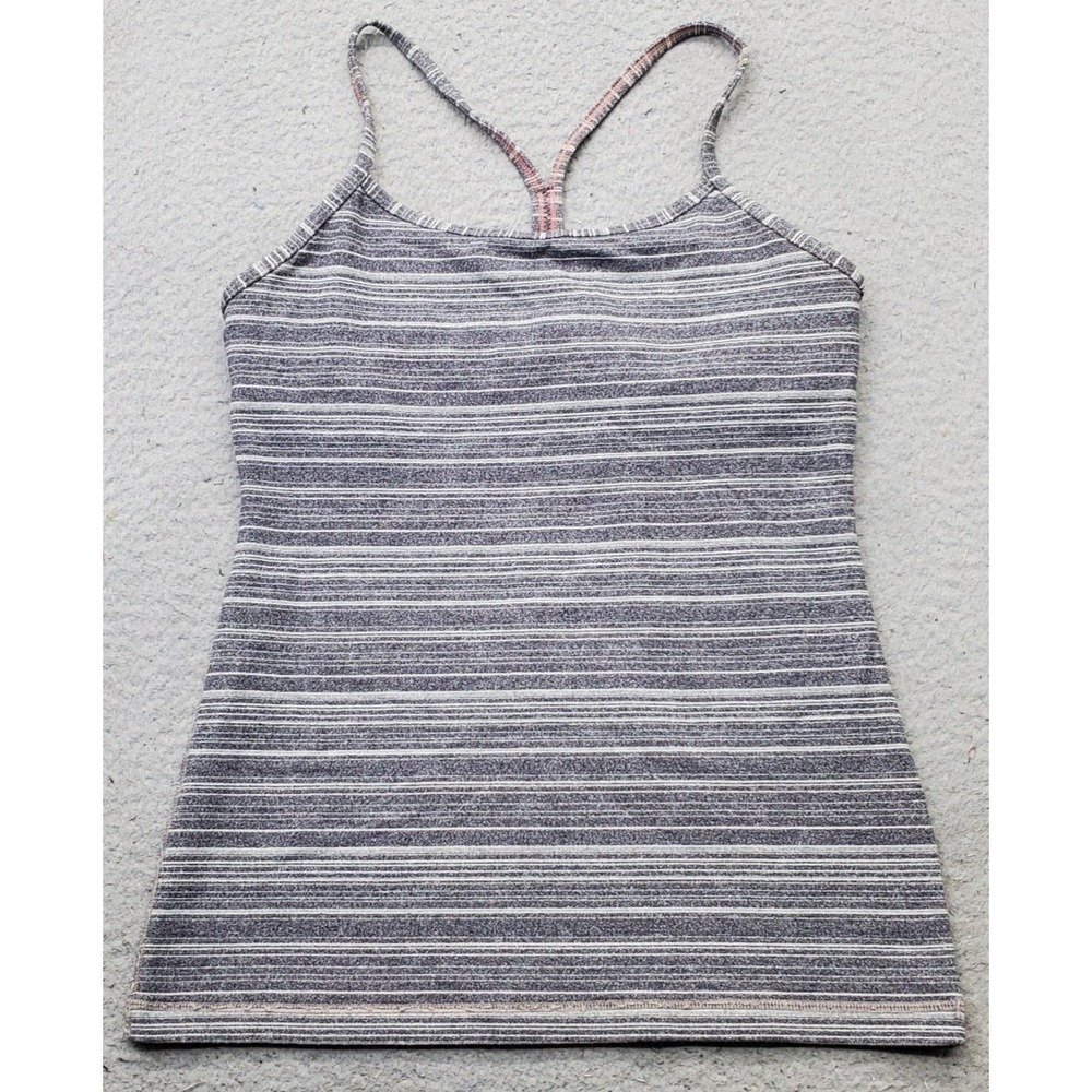 Lululemon Power Y Tank Top Womens 6 Multi Striped Space Dye Racerback Athletic